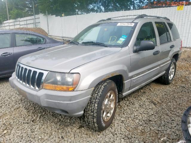 1J4GW48SXYC303933 - 2000 JEEP GRAND CHER GRAY photo 2