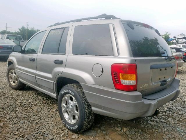 1J4GW48SXYC303933 - 2000 JEEP GRAND CHER GRAY photo 3