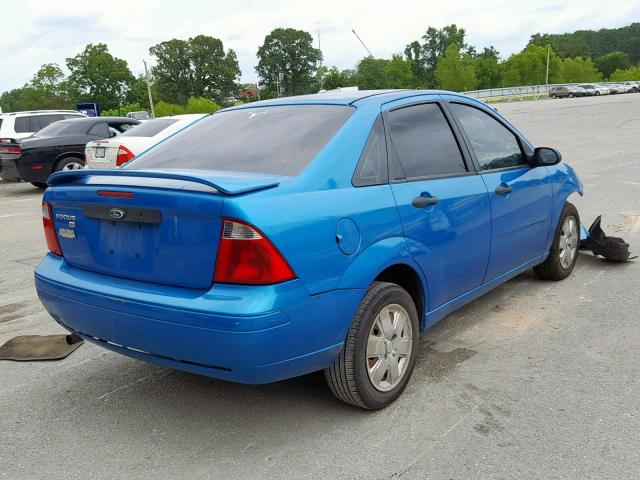 1FAFP34N07W134811 - 2007 FORD FOCUS ZX4 BLUE photo 4