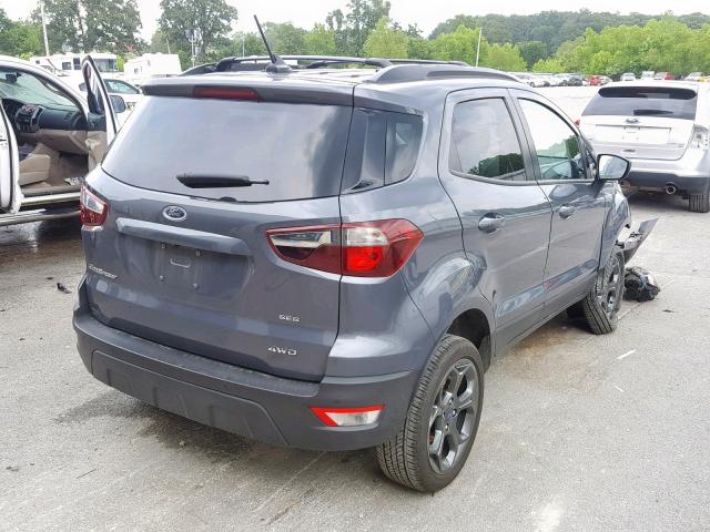 MAJ6P1CL3JC176144 - 2018 FORD ECOSPORT S GRAY photo 4