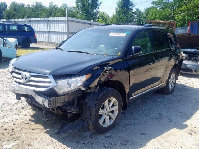 5TDBK3EH0DS270304 - 2013 TOYOTA HIGHLANDER BLACK photo 2