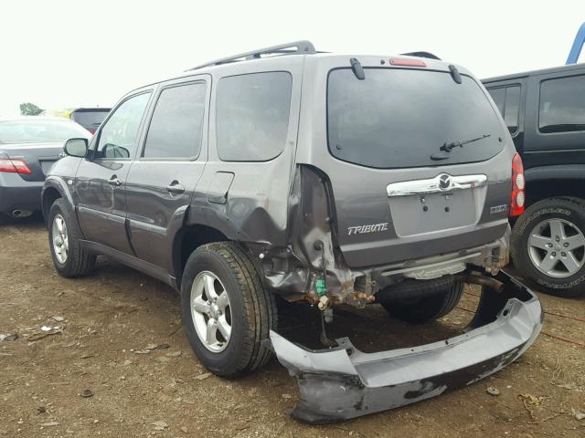 4F2CZ96186KM03017 - 2006 MAZDA TRIBUTE S GRAY photo 3