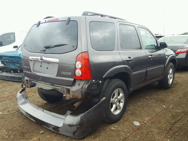 4F2CZ96186KM03017 - 2006 MAZDA TRIBUTE S GRAY photo 4