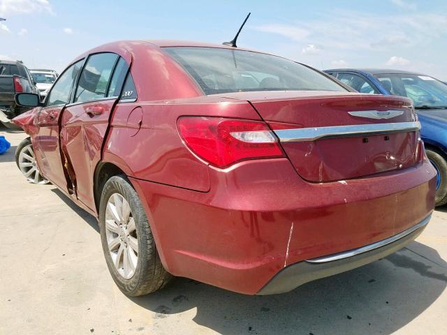 1C3CCBBB5CN301034 - 2012 CHRYSLER 200 TOURIN MAROON photo 3