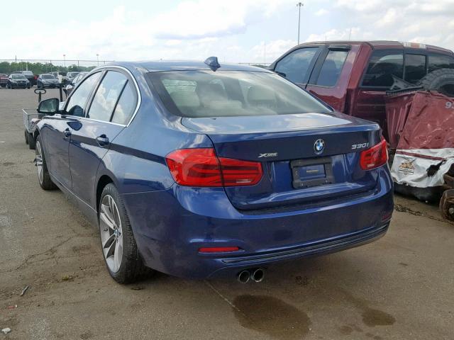 WBA8D9G30HNU64607 - 2017 BMW 330 XI BLUE photo 3