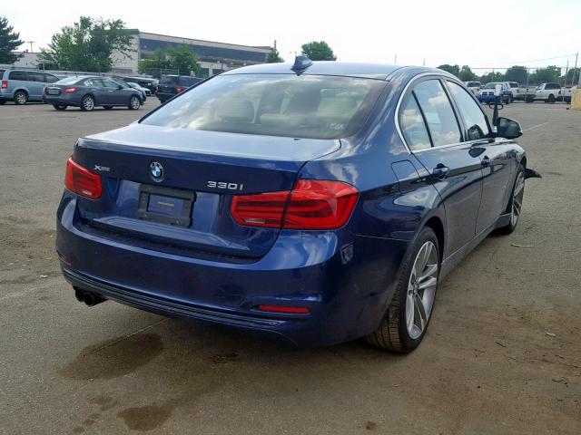 WBA8D9G30HNU64607 - 2017 BMW 330 XI BLUE photo 4