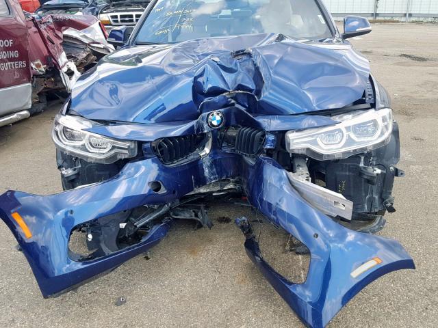 WBA8D9G30HNU64607 - 2017 BMW 330 XI BLUE photo 9