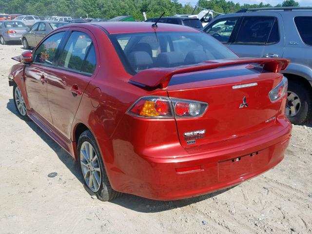 JA32V2FW0GU002687 - 2016 MITSUBISHI LANCER ES RED photo 3