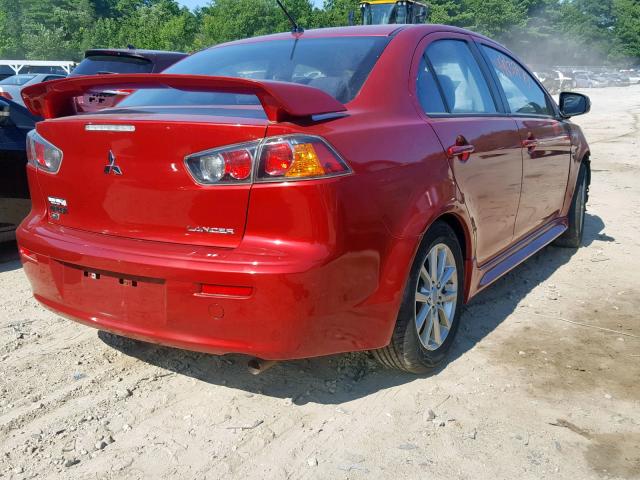 JA32V2FW0GU002687 - 2016 MITSUBISHI LANCER ES RED photo 4