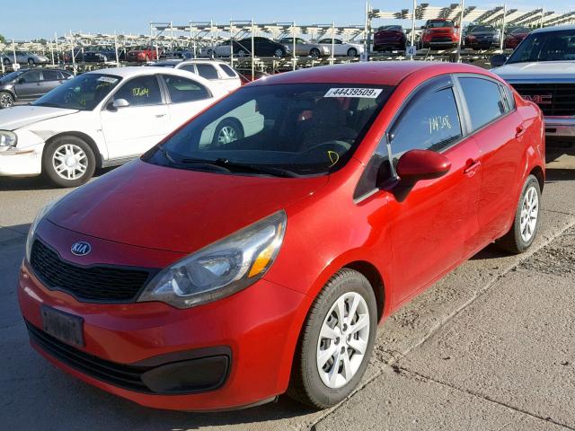 KNADM4A36D6254124 - 2013 KIA RIO LX RED photo 2