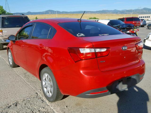 KNADM4A36D6254124 - 2013 KIA RIO LX RED photo 3