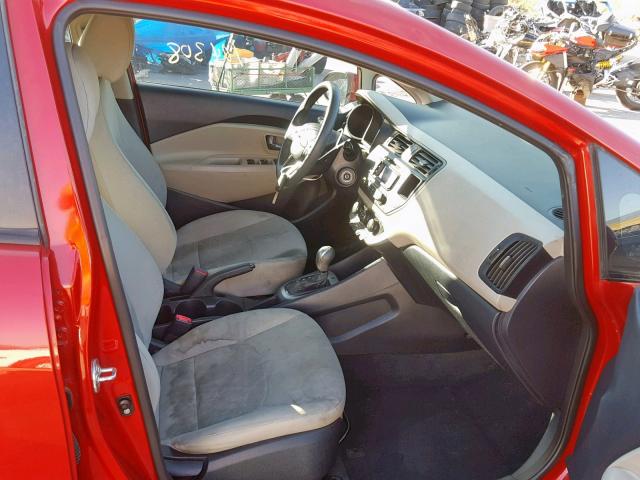 KNADM4A36D6254124 - 2013 KIA RIO LX RED photo 5