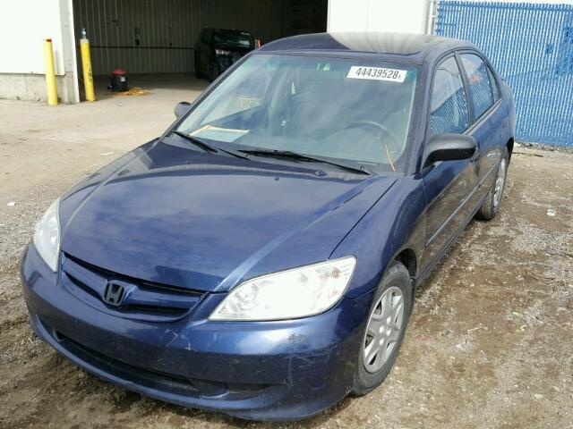 2HGES15304H939273 - 2004 HONDA CIVIC DX V BLUE photo 2