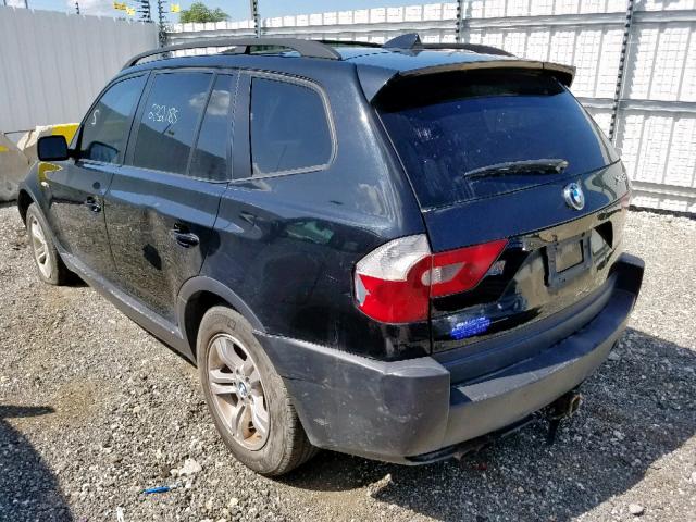 WBXPA93465WD02451 - 2005 BMW X3 3.0I BLACK photo 3