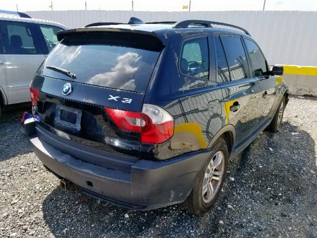 WBXPA93465WD02451 - 2005 BMW X3 3.0I BLACK photo 4