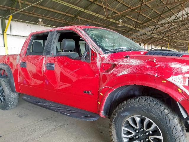 1FTFW1R65CFC08186 - 2012 FORD F150 SVT R RED photo 9
