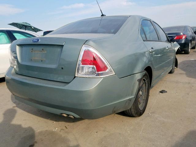 3FAHP06Z98R138156 - 2008 FORD FUSION S GREEN photo 4