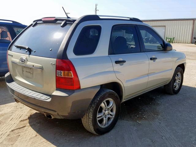 KNDJF723777354571 - 2007 KIA SPORTAGE E SILVER photo 4