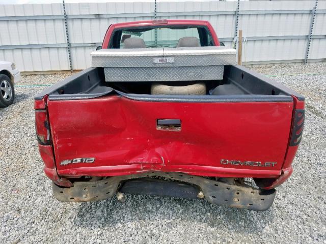 1GCCS1442WK160209 - 1998 CHEVROLET S TRUCK S1 RED photo 6