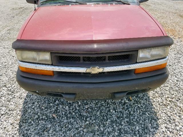 1GCCS1442WK160209 - 1998 CHEVROLET S TRUCK S1 RED photo 7