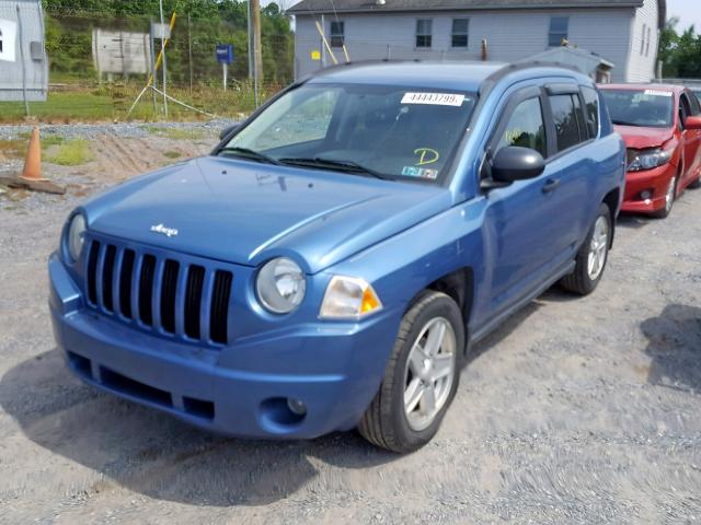 1J8FT47W47D123833 - 2007 JEEP COMPASS BLUE photo 2