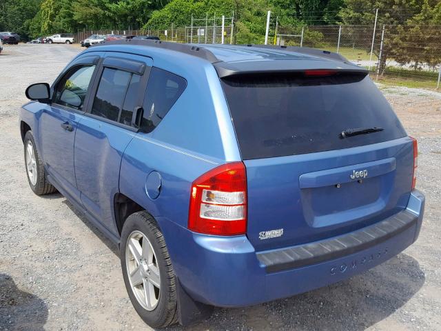 1J8FT47W47D123833 - 2007 JEEP COMPASS BLUE photo 3