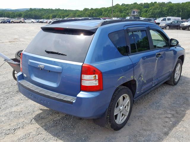 1J8FT47W47D123833 - 2007 JEEP COMPASS BLUE photo 4