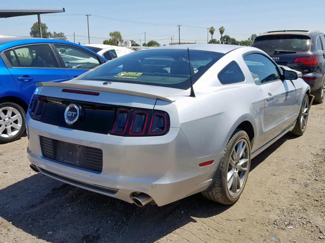 1ZVBP8CF9D5232721 - 2013 FORD MUSTANG GT SILVER photo 4