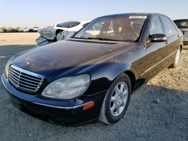 WDBNG75J11A189392 - 2001 MERCEDES-BENZ S 500 BLACK photo 2