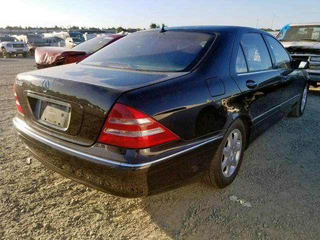 WDBNG75J11A189392 - 2001 MERCEDES-BENZ S 500 BLACK photo 4