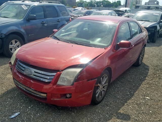 3FAHP08ZX8R173933 - 2008 FORD FUSION SEL RED photo 2