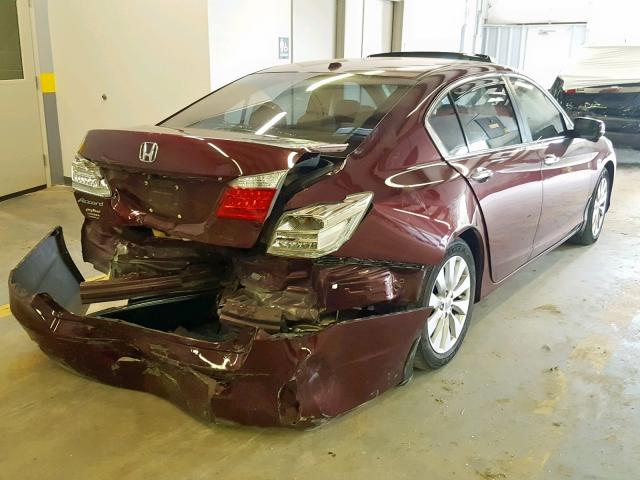 1HGCR2F89EA164832 - 2014 HONDA ACCORD EXL MAROON photo 4