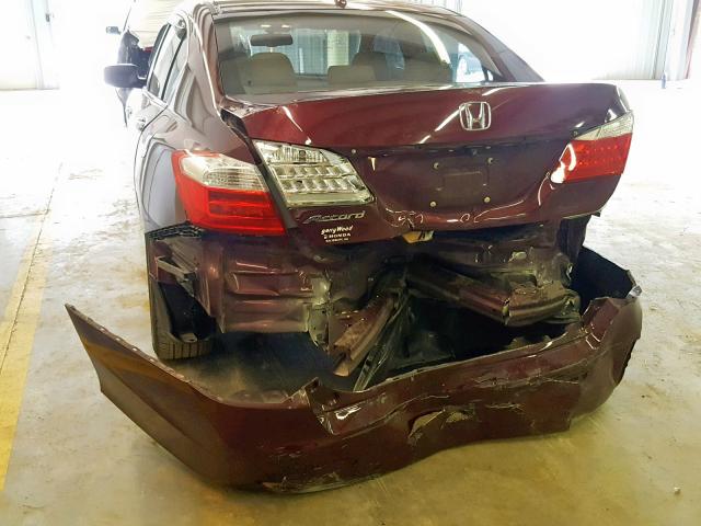 1HGCR2F89EA164832 - 2014 HONDA ACCORD EXL MAROON photo 9