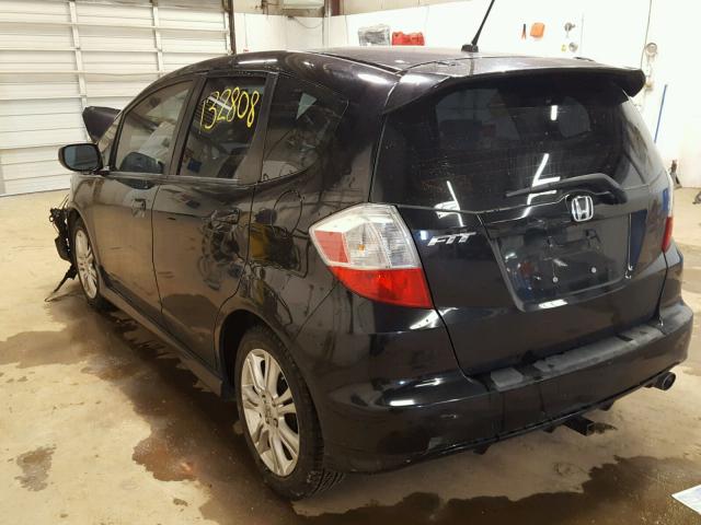 JHMGE8H57BC026142 - 2011 HONDA FIT SPORT BLACK photo 3