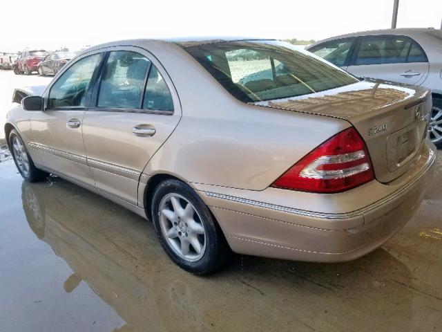 WDBRF61J84F549804 - 2004 MERCEDES-BENZ C 240 BEIGE photo 3