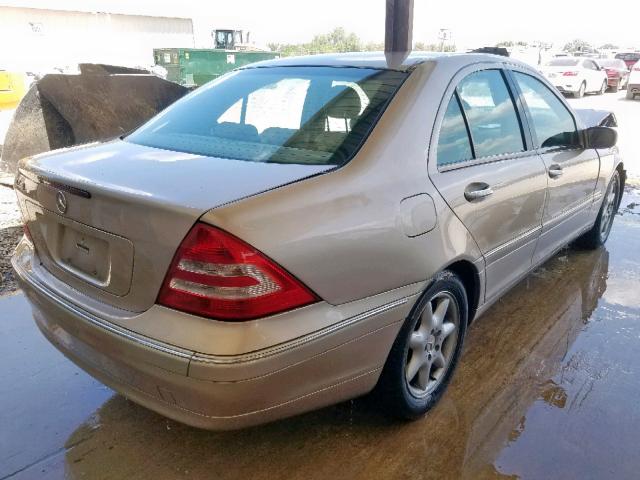 WDBRF61J84F549804 - 2004 MERCEDES-BENZ C 240 BEIGE photo 4