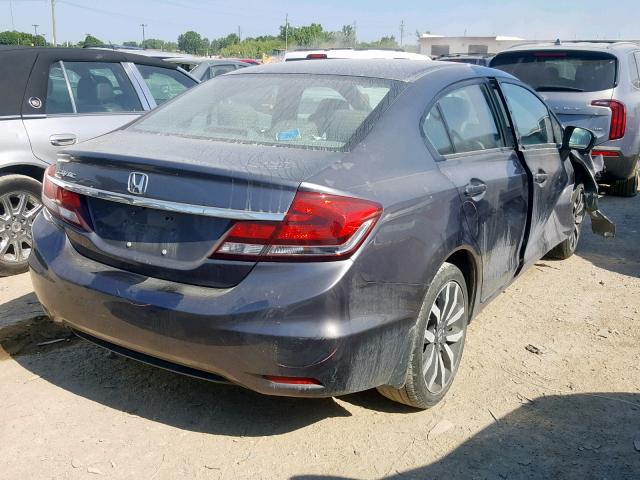 19XFB2F90EE050045 - 2014 HONDA CIVIC EXL 灰色 照片 4