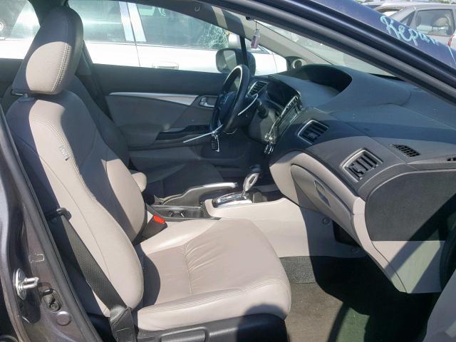 19XFB2F90EE050045 - 2014 HONDA CIVIC EXL 灰色 照片 5