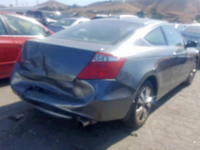 1HGCS12808A021728 - 2008 HONDA ACCORD EXL GRAY photo 4