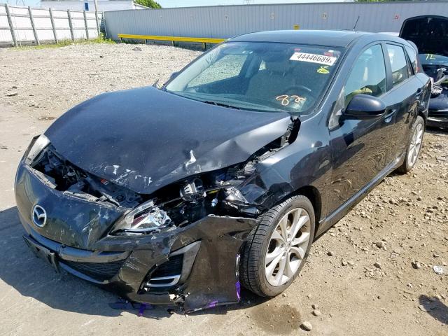 JM1BL1H52A1298438 - 2010 MAZDA 3 S BLACK photo 2