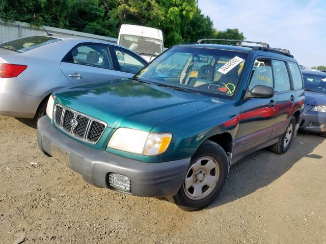 JF1SF63541H747594 - 2001 SUBARU FORESTER L GREEN photo 2