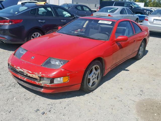 JN1RZ26A1LX000709 - 1990 NISSAN 300ZX 2+2 RED photo 2