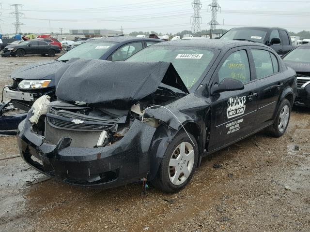 1G1AL55F677313571 - 2007 CHEVROLET COBALT LT BLACK photo 2