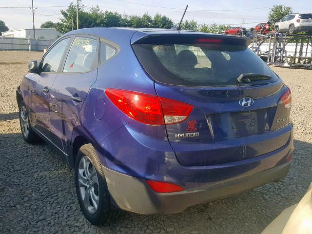 KM8JT3AB2BU200835 - 2011 HYUNDAI TUCSON GL BLUE photo 3