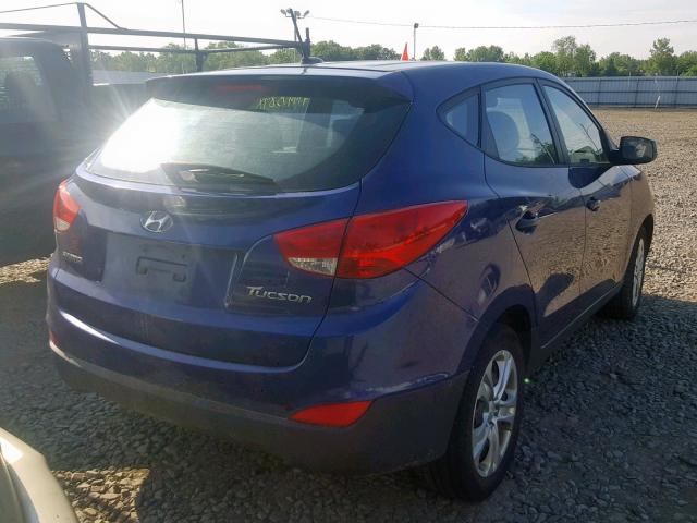 KM8JT3AB2BU200835 - 2011 HYUNDAI TUCSON GL BLUE photo 4