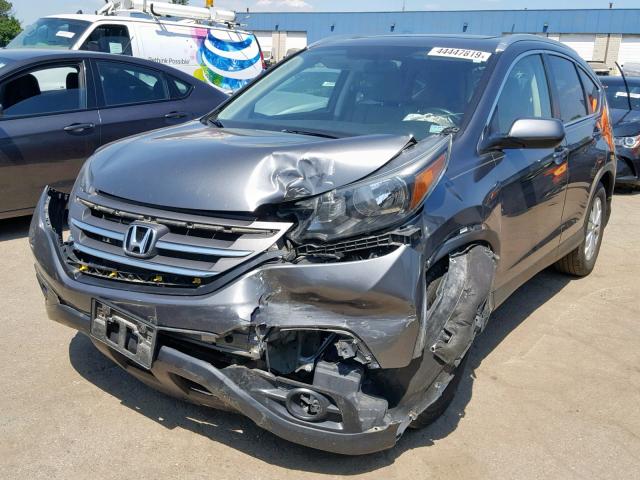 2HKRM4H73DH632312 - 2013 HONDA CR-V EXL GRAY photo 2