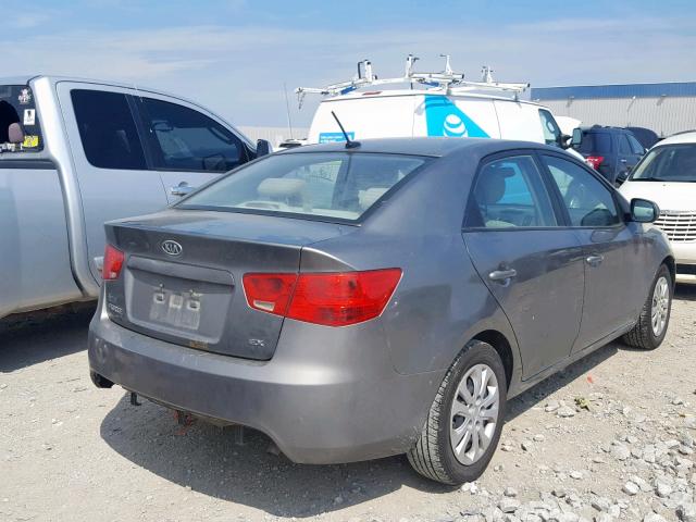 KNAFU4A22B5352067 - 2011 KIA FORTE EX SILVER photo 4