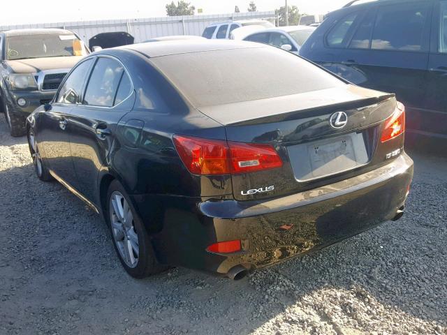 JTHBK262065006463 - 2006 LEXUS IS 250 BLACK photo 3