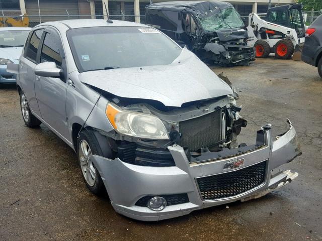 KL1TG66E49B303189 - 2009 CHEVROLET AVEO LT SILVER photo 1