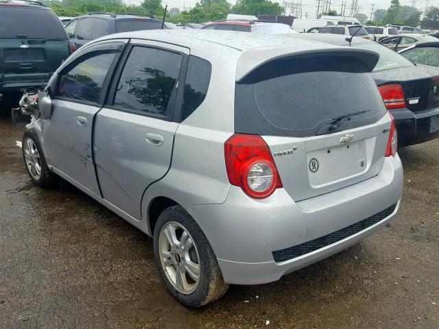 KL1TG66E49B303189 - 2009 CHEVROLET AVEO LT SILVER photo 3